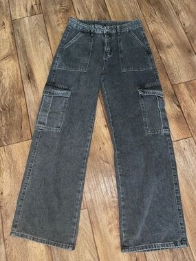 SHEIN High-Rise Washed Black Denim Jeans woman Size 4